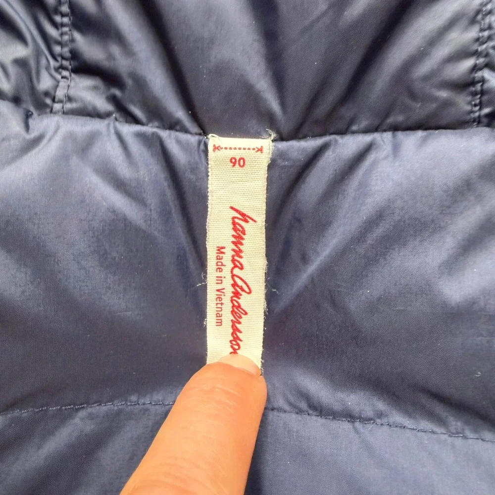 HANNA ANDERSSON Reversible Puffer Jacket Navy Camo Kids 90 US 3T Winter